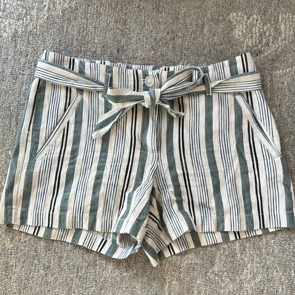 LOFT Stripe Shorts with Tie